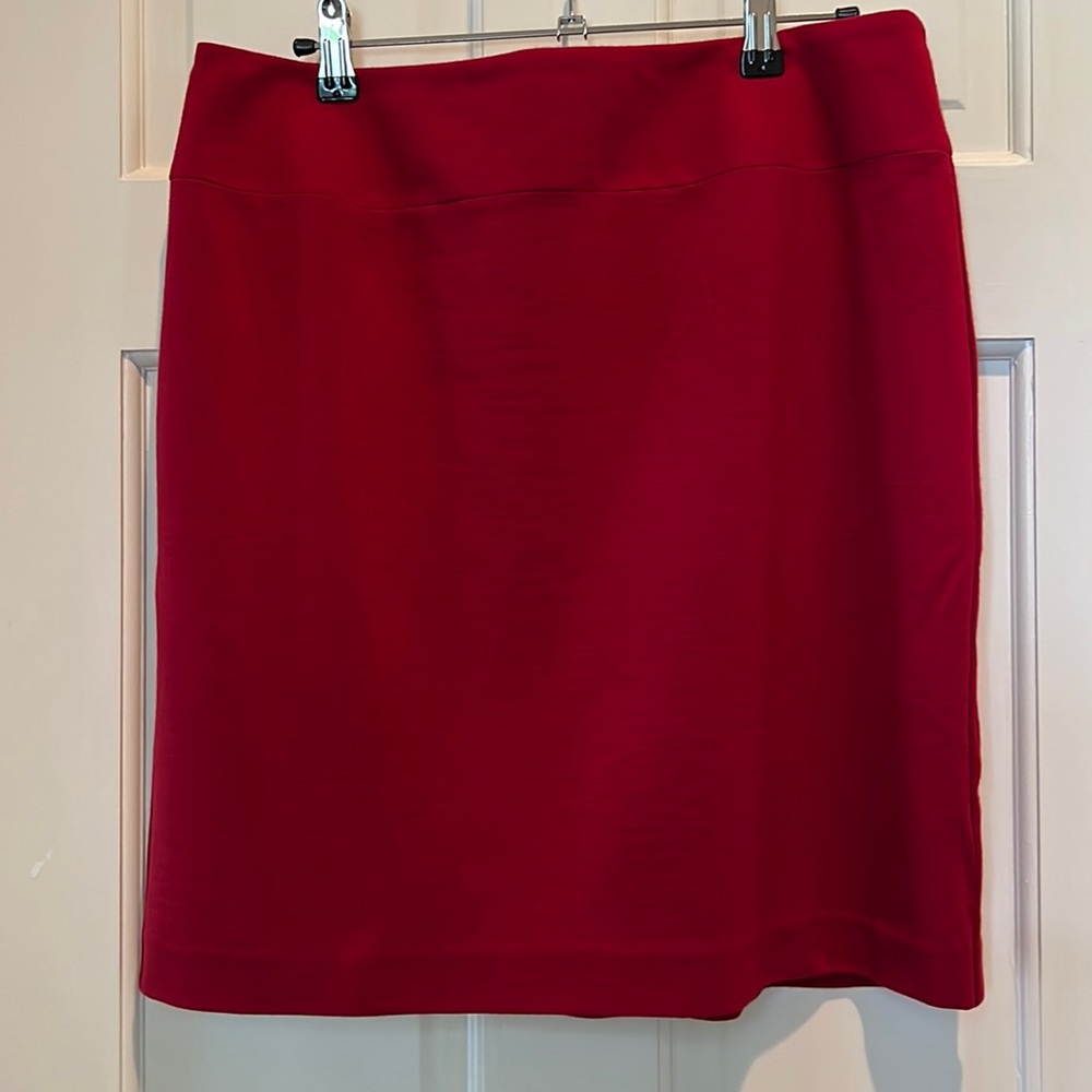 Talbot's Red Wool Stretch Skirt Size 10